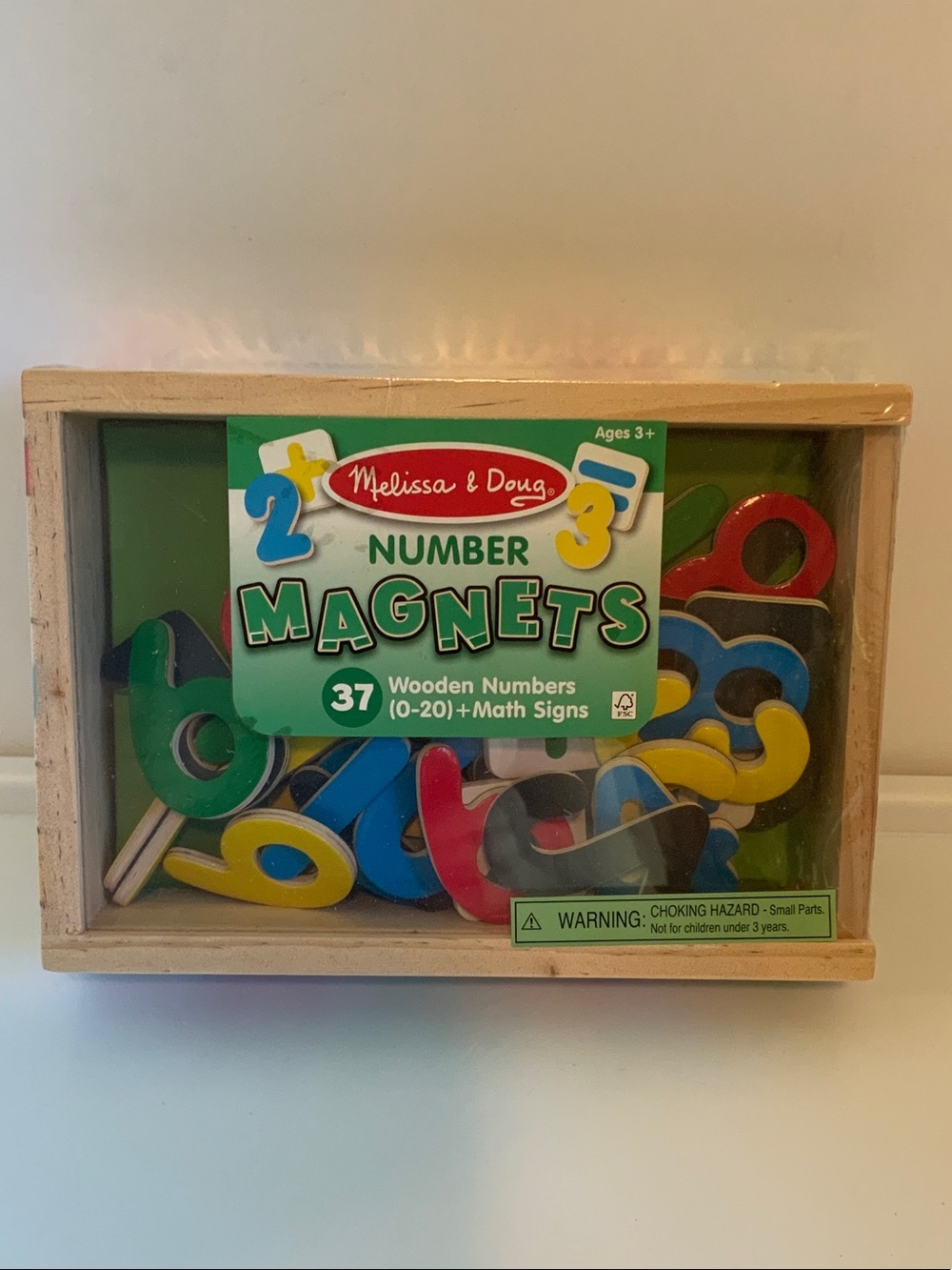 Melissa & Doug Wooden Number Magnets in Red, Blue, Yellow, Green, Black